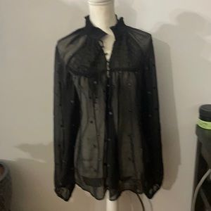 Free people chiffon top blouse